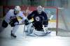Boris Minkevich / Winnipeg Free Press
At practice Monday, forward Jason Jaffray races to the puck in front of prospect Juho Olkinuora.