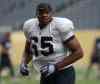 JOE BRYKSA / WINNIPEG FREE PRESS
New offensive lineman Jarvis Jones at practice Tuesday afternoon at Investors Group Field. He won a national title with the LSU Tigers in 2007.