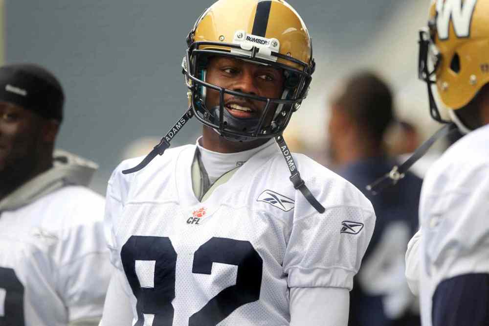 Ruth Bonneville / Winnipeg Free Press
Terrance Edwards practises with the Bombers Saturday at Investors Group Field.