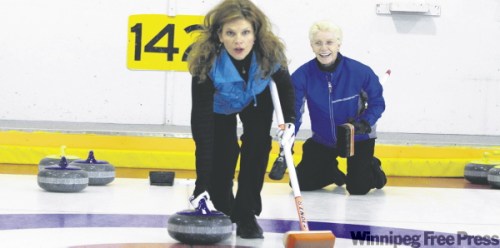 CBC
Our Patty loves to rock �n� roll: Patty Duke, right, cheers on Lolita Davidovich in the Winnipeg-shot Throwing Stones.