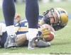 joe.bryksa@freepress.mb.ca
Bombers quarterback Stefan LeFors involuntarily lies down on the job after another play goes wrong in the battle against the Argos at Canad Inns Stadium on Friday.