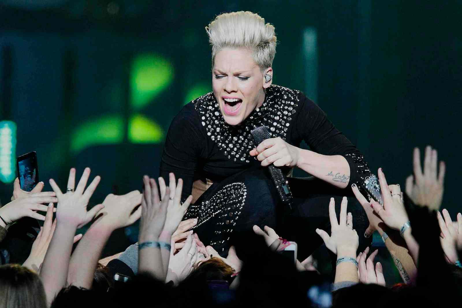 A dazzling display of acrobatics, but Pink can really sing, too ...