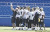 MIKE.DEAL@FREEPRESS.MB.CA
Bombers defensive co-ordinator Mark Nelson shows a play for the team to work on at practice Thursday in preparation to face Montreal's Anthony Calvillo on Saturday.