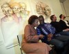 Phil Hossack / Winnipeg Free Press
Michaelle Jean and Dr. Denis Mukwege chat while attending the opening of the exhibit, Peace Should Not Be This Fragile, at the Graffiti Gallery Wednesday.