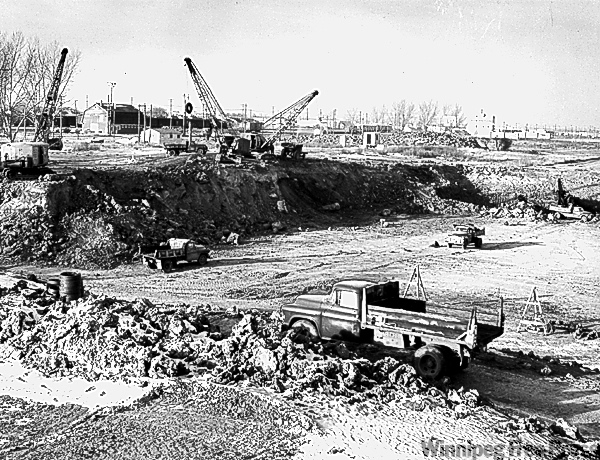 Polo Park - Excavation for new Simpson Sears store at Polo Park. Jan 9, 1958