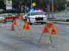 KEN GIGLIOTTI / WINNIPEG FREE PRESS
Winnipeg police closed off four lanes (three southbound travel lanes and one eastbound turn lane) on Pembina Highway  at Plaza Drive, due to a collision between a car and bicycle.