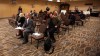 Phil Hossack / Winnipeg Free Press
Gord Steeves sits front left waiting to chat with participants at a Monday evening meeting, which fewer than 20 people attended.
