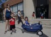 Ken Gigliotti / Winnipeg Free Press
Cheyenne Tizya, with her children Ethan, 3, and Jaylynn, 2, says she's surprised the city isn't considering lowering the speed limit on Inkster Boulevard.
