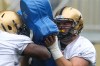 MIKE DEAL / WINNIPEG FREE PRESS
Matthias Goossen, right, is showing a little bit of rookie and a lot of starter potential in training camp.