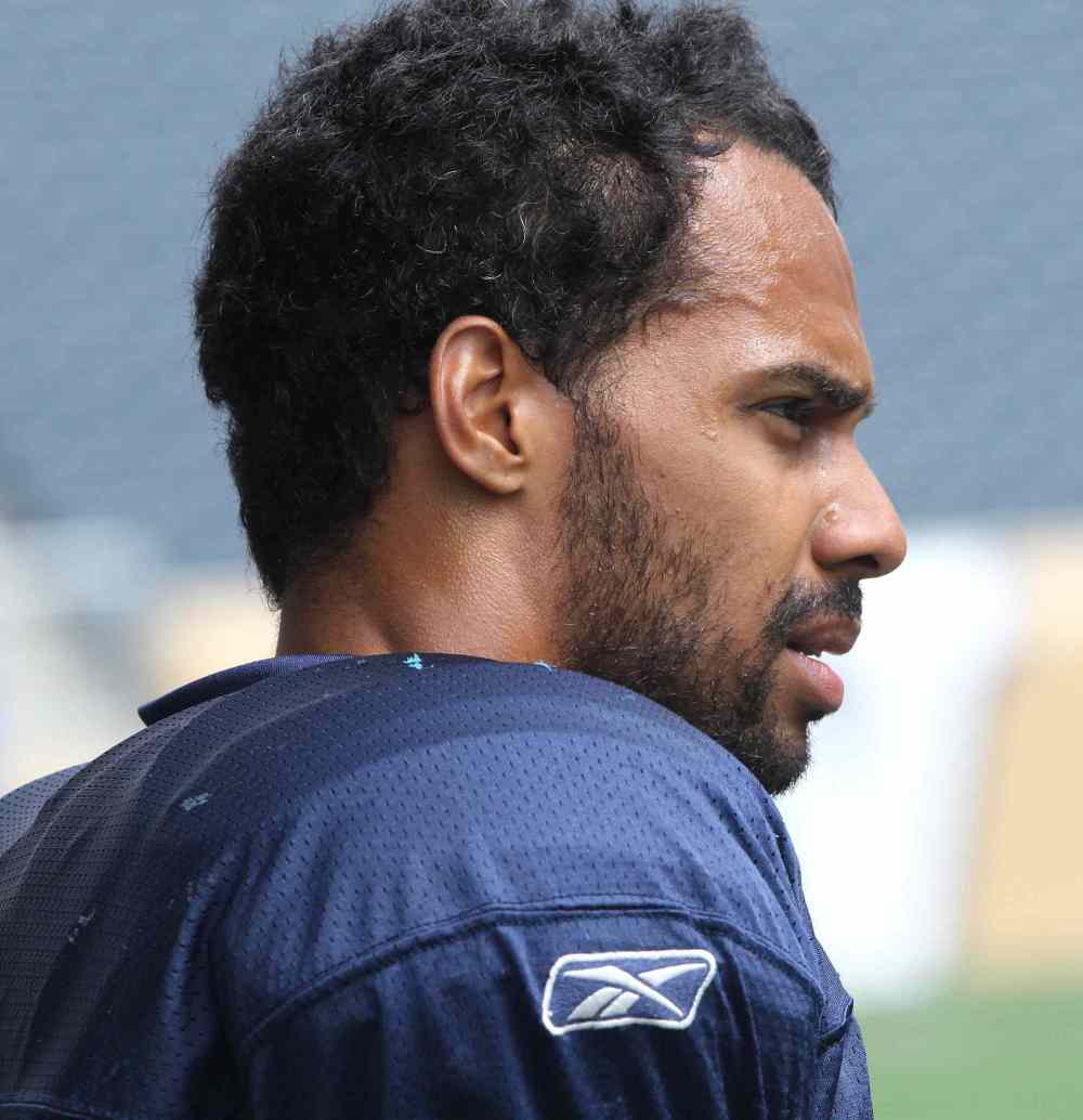 JOE BRYKSA / WINNIPEG FREE PRESS)
Donovan Alexander missed most of camp with a strained muscle but he was back in practice today.