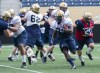 DAVID LIPNOWSKI / WINNIPEG FREE PRESS  
Winnipeg Blue Bombers running back Nic Grigsby works out on Monday.
