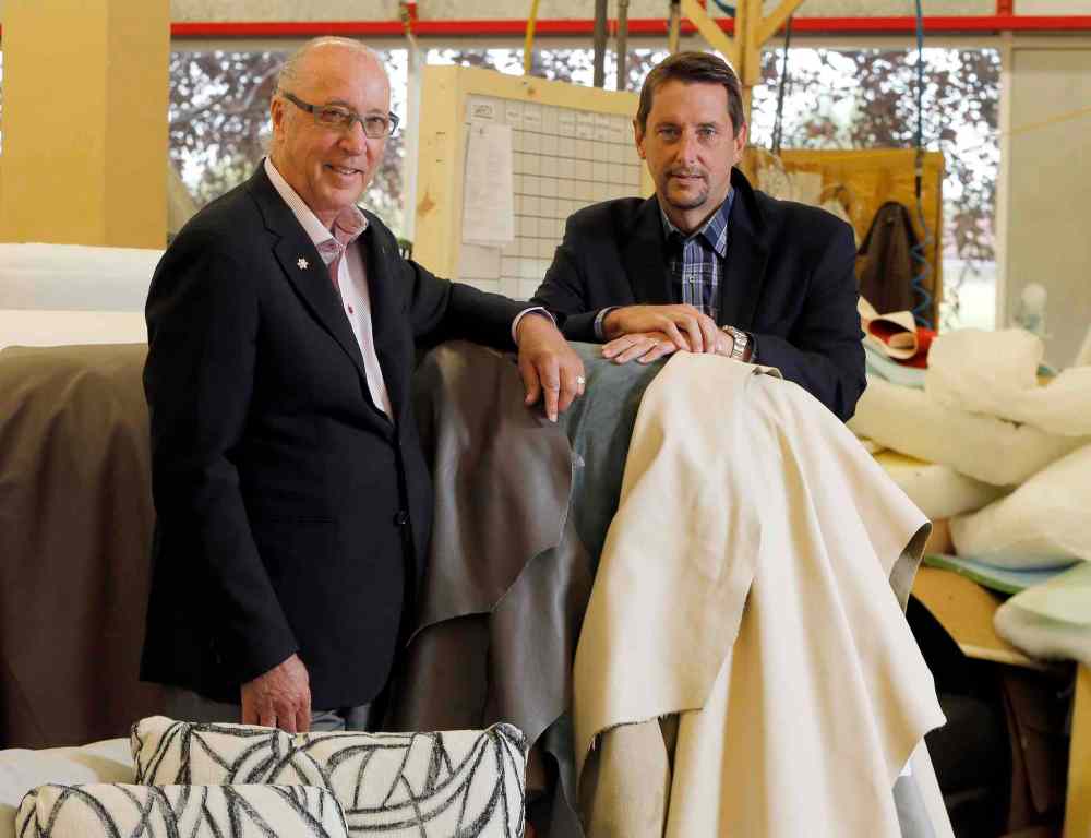 KEN GIGLIOTTI / WINNIPEG FREE PRESS
Palliser Furniture's Art DeFehr (left) and president Cary Benson. The company has kept a low profile while undergoing some dramatic changes.