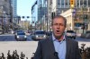 Mike Deal / Winnipeg Free Press
Mayoral candidate Gord Steeves makes a policy statement regarding traffic at the intersection of Portage and Main Monday afternoon.
