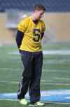 Joe Bryksa / Winnipeg Free Press
Quarterback Drew Willy was at the Blue Bomber practice today, but not an active participant.