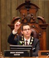Phil Hossack / Winnipeg Free Press
Mayor Brian Bowman presides over his first meeting of city council Tuesday night.
