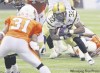 Lyle Stafford / reuters
Winnipeg's Fred Reid was breaking tackles all game Friday night, rushing for  a single-game club record of 260 yards against the Lions.