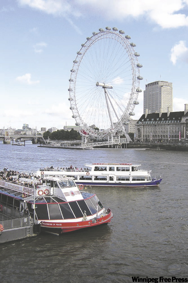 Canwest News Service
A view of the London Eye from the River Thames.