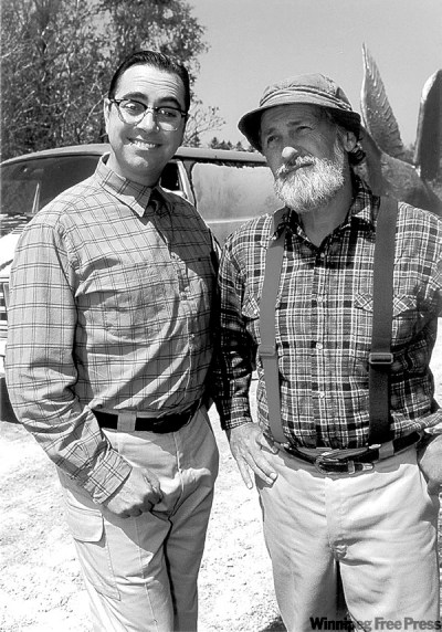 CNS
CBC PHOTO
Red Green (Steve Smith, right) and his nephew Harold (Patrick McKenna).