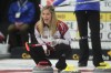 Ruth Bonneville / Winnipeg Free Press
Jennifer Jones watches her rock during play against Fordyce at the Scotties Tournament of Hearts in Winkler Wednesday.