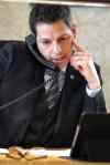 Mike Deal / Winnipeg Free Press
Mayor Brian Bowman speaks to a caller during a virtual town hall Monday morning.