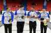 Tim Smith / Brandon Sun
Colin Hodgson, lead on Team Manitoba at the Brier, shown here on the far right, with skip Reid Carruthers, third Braeden Moskowy and second Derek Samagalski after the team won the provincial championship earlier this month.