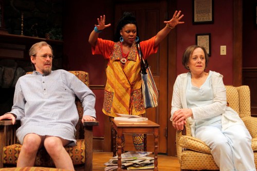 BORIS MINKEVICH / WINNIPEG FREE PRESS
From left, Steven Sutcliffe as Vanya, Audrey Dwyer as Cassandra and Fiona Reid as Sonia in the Royal Manitoba Theatre Centre production of Vanya and Sonia and Masha and Spike.