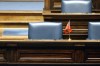 Mike Deal / Winnipeg Free Press
The premier's chair in the legislature is marked by a small Manitoba flag — will it be occupied by Greg Selinger or one of his two challengers next week?