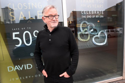 JOE BRYKSA / WINNIPEG FREE PRESS
David Rice is closing up his shop on Osborne after decades in the jewelry design business.