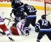 Phil Hossack / Winnipeg Free Press
Winnipeg Jets defenceman Dustin Byfuglien moments before the cross-check to New York Rangers J.T. Miller.