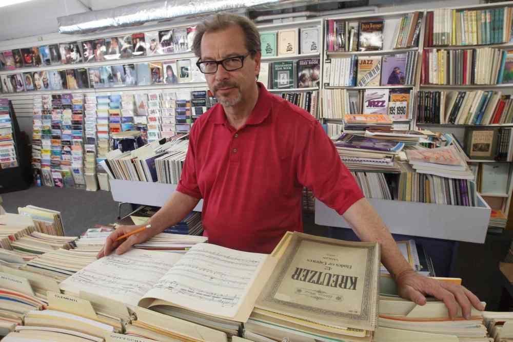 Joe Bryksa / Winnipeg Free Press
Peter Sarmatiuk, 65, owner of Tredwell Music Centre, the last printed music store in Winnipeg and likely in Canada, which is closing down after 80 years. Peter has owned it for the last 40.