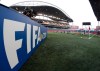 John Woods / Winnipeg Free Press
Team Australia practises on the pitch for the first time at Winnipeg Stadium Sunday in preparation for the FIFA Women's World Cup, which begins Monday.