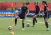 MIKE DEAL / WINNIPEG FREE PRESS
Heather O'Reilly (left) from team USA during practice at the Waverley Soccer Complex Tuesday morning.