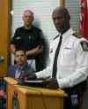 MELISSA TAIT / WINNIPEG FREE PRESS
Winnipeg Police Chief Devon Clunis speaks at a Winnipeg Police Service press conference on the law firm bombing incident. Police have charged Guido Amsel two counts of attempted murder in relation to the bomb that detonated at a law firm injuring lawyer Maria Mitousis. Police have the city on high alert, as there may be additional packages.