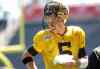 Ruth Bonneville / Winnipeg Free Press
Blue Bomber QB # 5 Drew Willy, looks over plays during practice at Investors Group Field Tuesday.