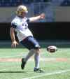 RUTH BONNEVILLE / WINNIPEG FREE PRESS
Lirim Hajrullahu, who has struggled for two games, has been fine-tuning his punting stroke in practice this week. ’I’m putting a lot of pressure on myself,” he said.