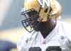 Winnipeg Blue Bomber OL Stanley Bryant at practice Thursday at Investors Group Field. (JOE BRYKSA / WINNIPEG FREE PRESS)