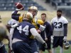 Phil Hossack / Winnipeg Free Press
Winnipeg Blue Bombers' Drew WIlly at the team workout Friday.