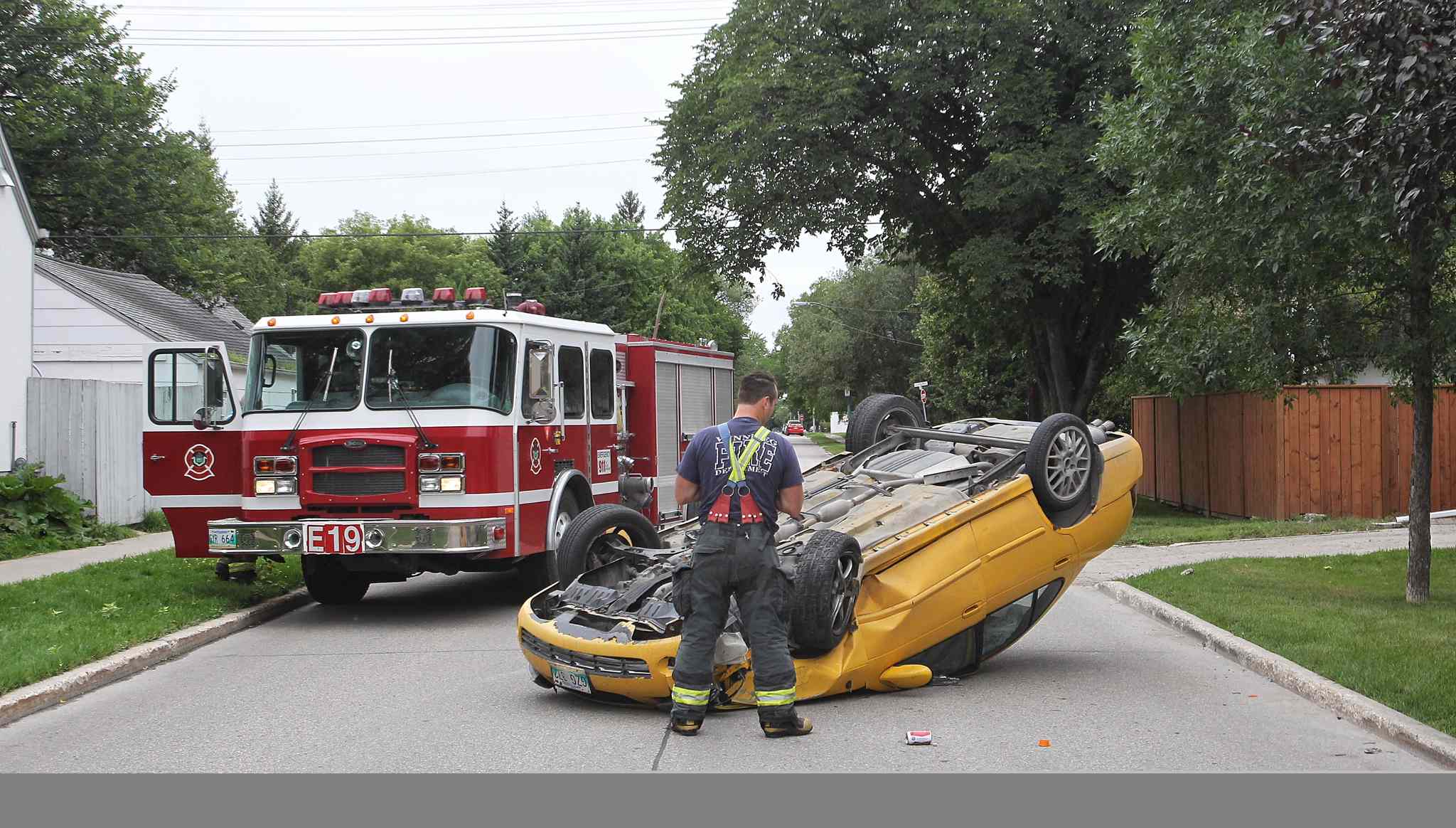 Two sent to hospital after car rolls over – Winnipeg Free Press