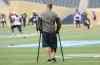 Winnipeg Blue Bomber injured quarterback Drew Willy watches practice from the sidelines Thursday at Investors Group Field. (Joe Bryksa / Winnipeg Free Press files)