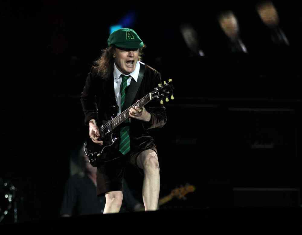 (Phil Hossack / Winnipeg Free Press)
AC/DC's Angus Young at the Investors Group Field in Winnipeg Thursday.