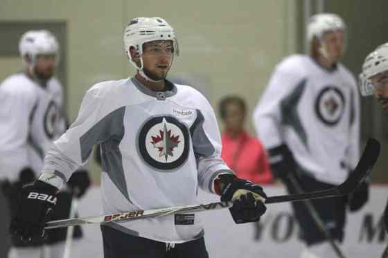 Winnipeg Jets Alex Burmistrov at group B practice Friday afternoon at day 01 of training camp at the MTS Iceplex.