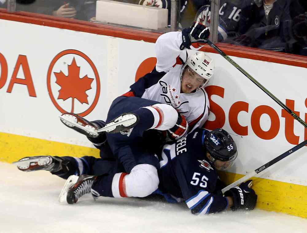 TREVOR HAGAN/WINNIPEG FREE PRESS files
it seems the Jets can’t step outside their own house without having their lunch money pilfered or being served a giant wedgie. In 12 games against their Central Division rivals this season they are 3-9 — already more losses than in 29 games last year.