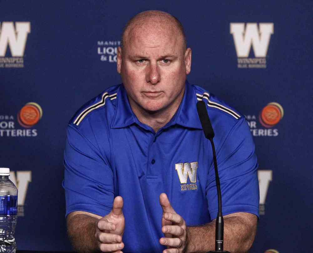 Mike Deal / Winnipeg Free Press
Paul LaPolice speaks at a press conference at Investors Group Field.