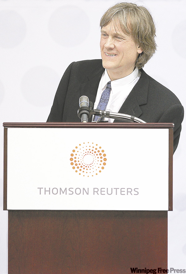 CNS Peter J. Thompson
Thomson Reuters chairman David Thomson speaks to shareholders at it's annual AGM at Toronto's Roy Thomson Hall, Wednesday May 7.