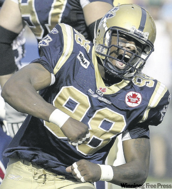 JOHN WOODS / THE CANADIAN PRESS ARCHIVES
Gavin Walls is third on Bombers' all-time QB sack list, with 47.