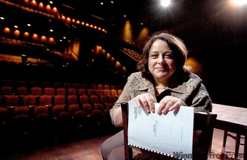 RUTH.BONNEVILLE@FREEPRESS.MB.CA 
Frances Limoncelli holds her script for Strong Poison, which she adapted for the stage.