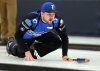 Bruce Bumstead/The Brandon Sun
Matt Dunstone delivers a stone during the Canola junior men’s provincial curling championship final against Derek Oryniak on Sunday.