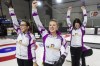 Mike Deal / Winnipeg Free Press
Skip Kerri Einarson (right) and her teammates Kristin MacCuish (centre) and Selena Kaatz (left) react after winning the Scotties Tournament of Hearts.
