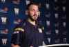 MIKE DEAL / WINNIPEG FREE PRESS
The Winnipeg Blue Bombers' new quarterback coach Buck Pierce talks to the media Wednesday.
