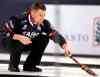 BORIS MINKEVICH / WINNIPEG FREE PRESS
Skip Mike McEwen advances to the next round of the Viterra men's curling championship in Selkirk Thursday.